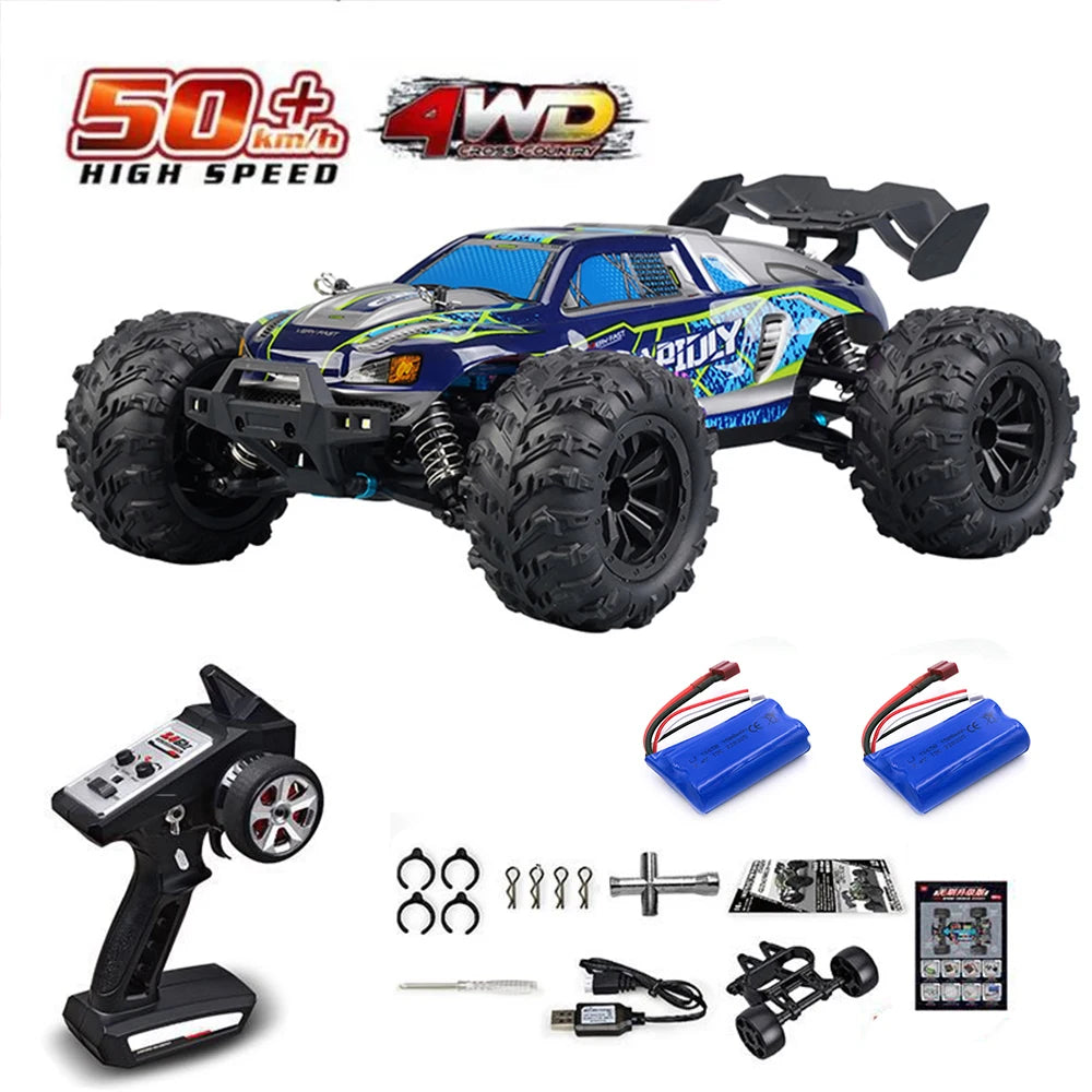 1:16 scale 4WD RC Monster Truck with LED Remote Control. 75KM/H or 50KM/H options