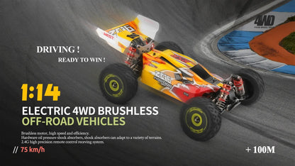 1:14 scale 4WD RC Dune Buggy with LED Remote Control. 75, 60 and 35Km/H options available