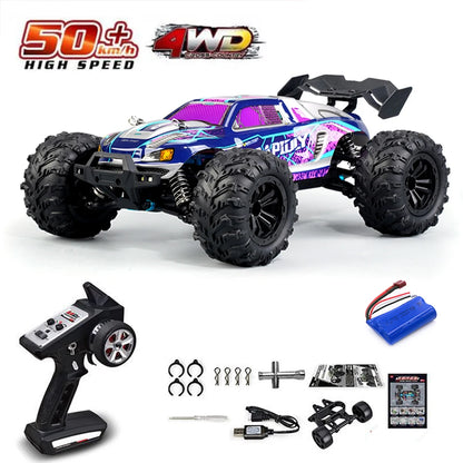 1:16 scale 4WD RC Monster Truck with LED Remote Control. 75KM/H or 50KM/H options