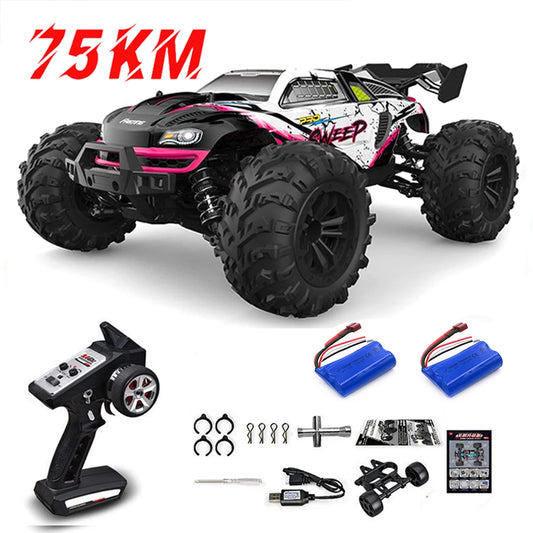 1:16 scale 4WD RC Monster Truck with LED Remote Control. 75KM/H or 50KM/H options