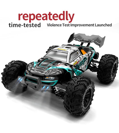 1:16 scale 4WD RC Monster Truck with LED Remote Control. 75KM/H or 50KM/H options