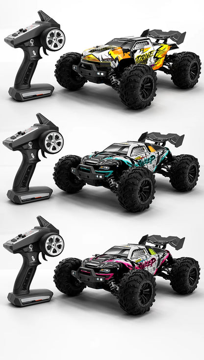 1:16 scale 4WD RC Monster Truck with LED Remote Control. 75KM/H or 50KM/H options